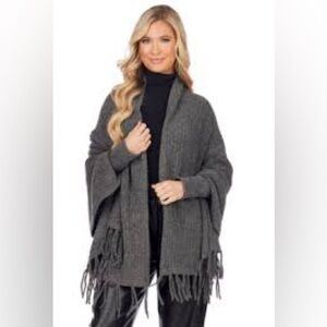 Urban Outfitters Gray Fringe Cardigan Sweater - Women's Medium